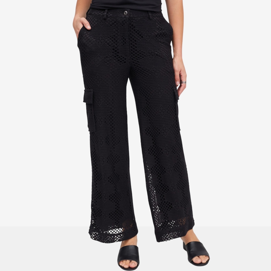 Image 120088_BLK.jpg, Product 120-088 / Price $49.88, Jhoan Sebastian Grey Summer Crochet Cargo Pant from Jhoan Sebastian Grey on TSC.ca's Fashion department