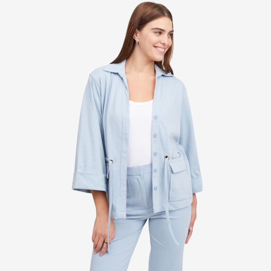 Image 120090_ALTMORE2.jpg, Product 120-090 / Price $89.88, Jhoan Sebastian Grey Knit Denim Camp Shacket from Jhoan Sebastian Grey on TSC.ca's Fashion department
