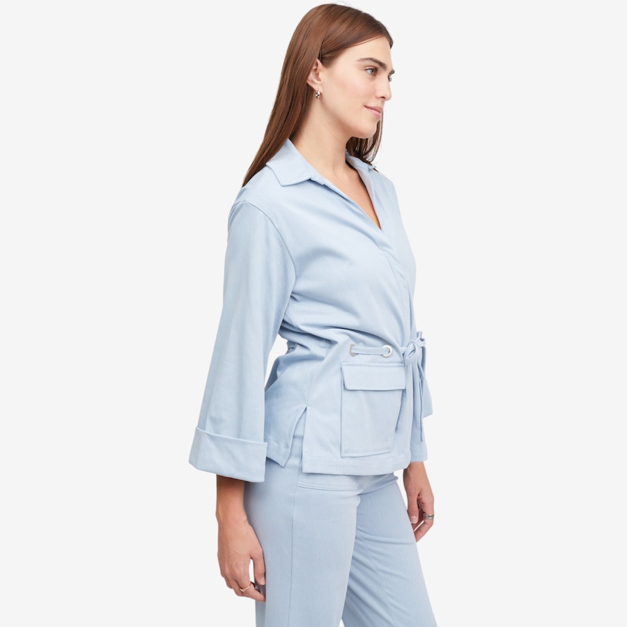 Image 120090_ALTMORE4.jpg, Product 120-090 / Price $89.88, Jhoan Sebastian Grey Knit Denim Camp Shacket from Jhoan Sebastian Grey on TSC.ca's Fashion department
