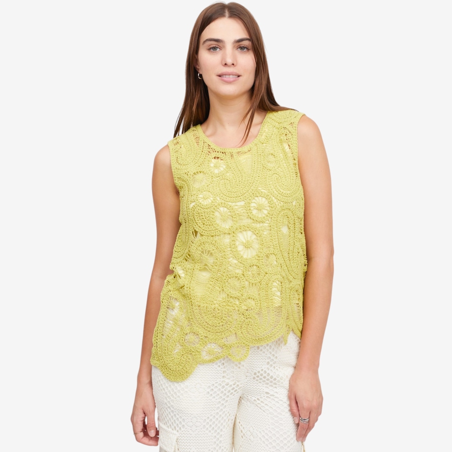 Image 120092_KWI.jpg, Product 120-092 / Price $59.88, Jhoan Sebastian Grey Sleeveless Crochet Top from Jhoan Sebastian Grey on TSC.ca's Fashion department