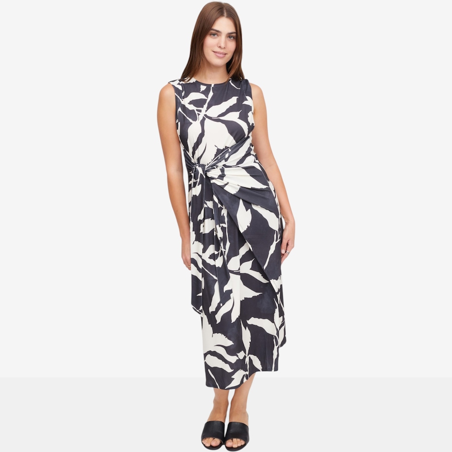 st agni vas knit dress Plunge Neck | Black Back Style_Keyhole Button Back main image 0