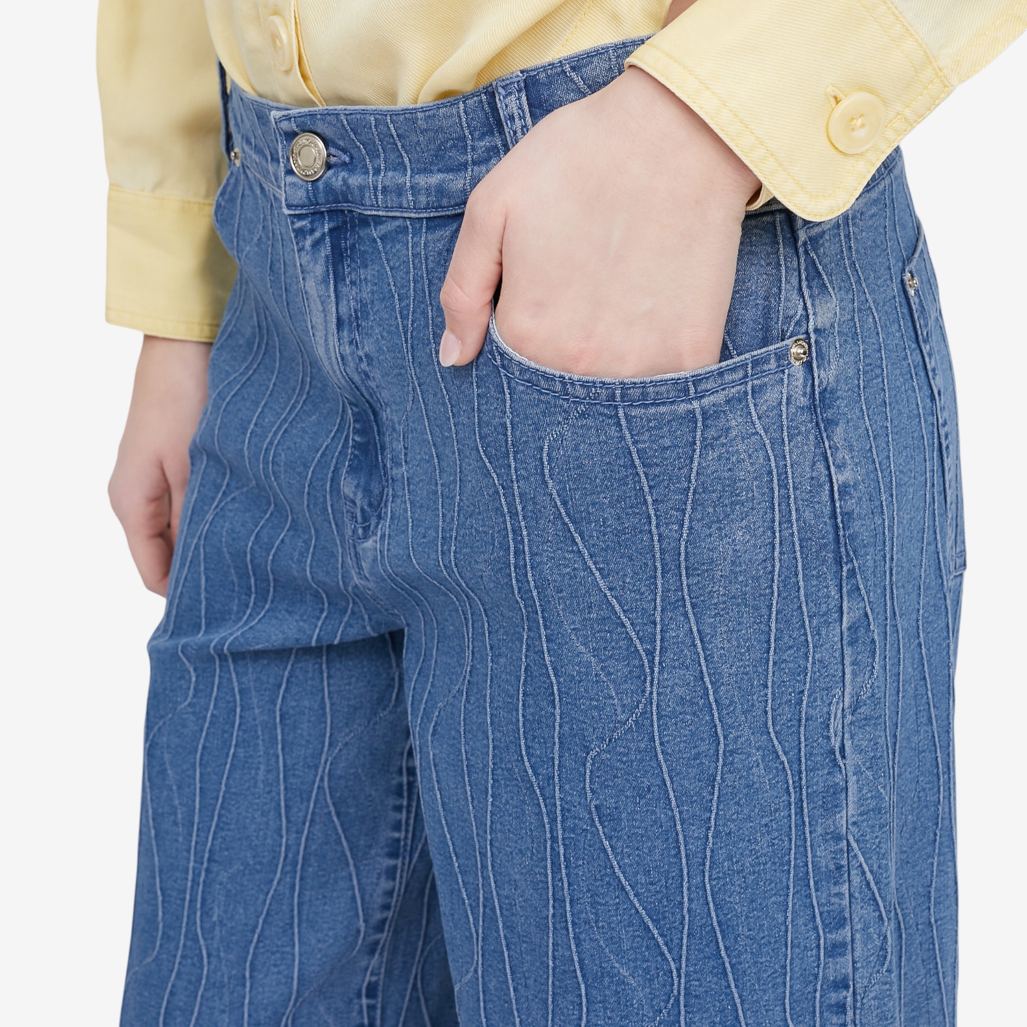 Tramontana Pintuck Denim Trousers - TSC.ca