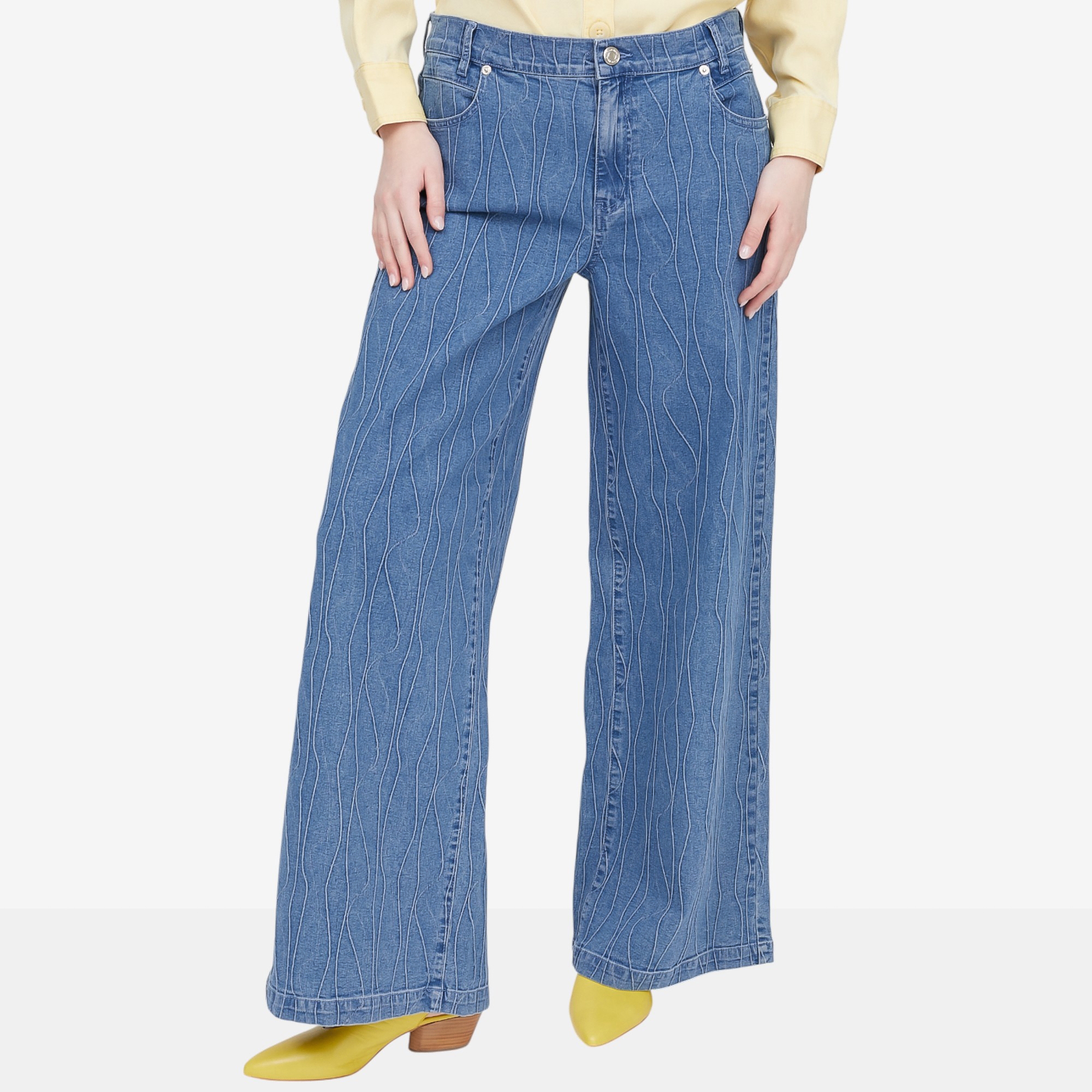Tramontana Pintuck Denim Trousers - TSC.ca