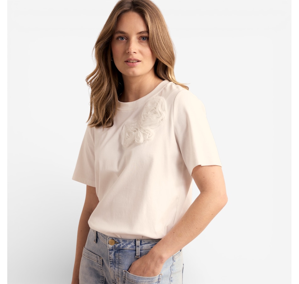 Image 120434_ALTMORE4.jpg, Product 120-434 / Price $44.88, Tramontana Flower Detail T-Shirt from Tramontana on TSC.ca's Fashion department