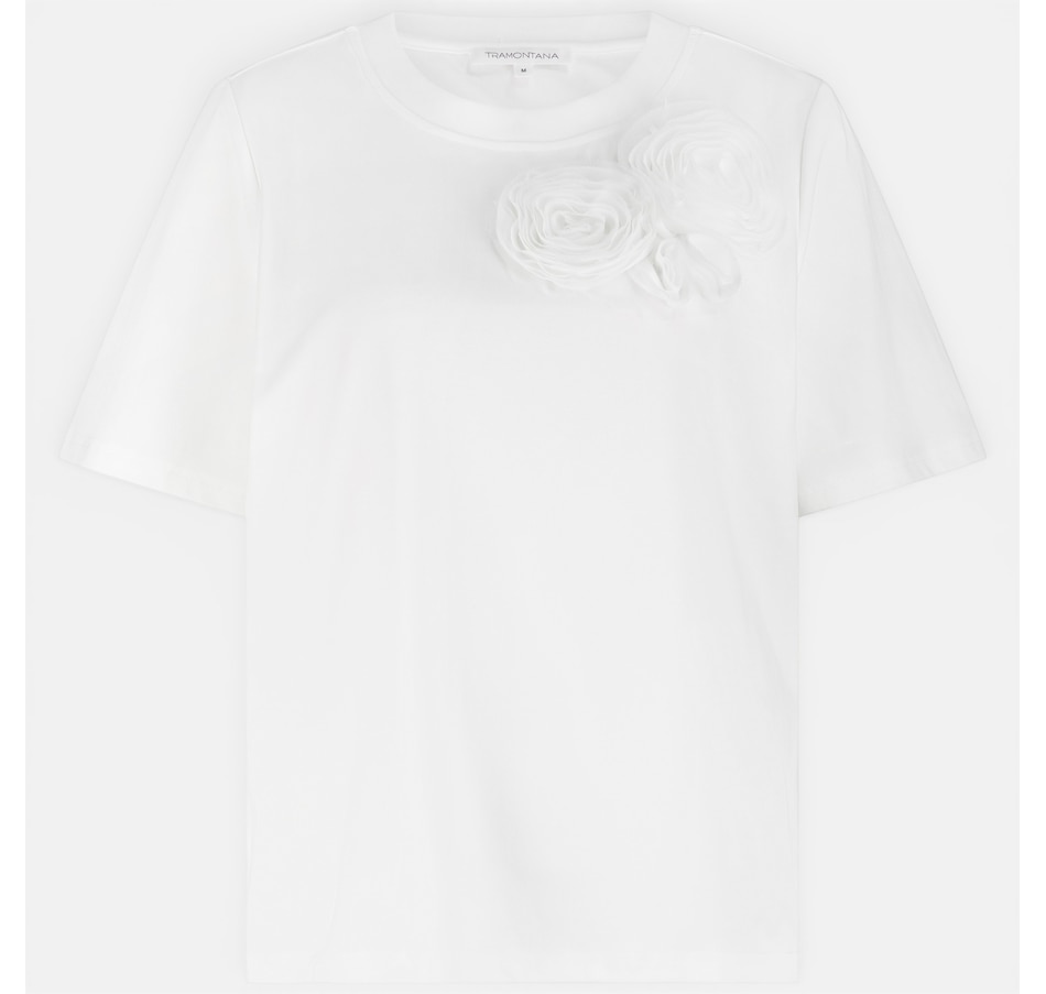 Image 120434_ALTMORE6.jpg, Product 120-434 / Price $44.88, Tramontana Flower Detail T-Shirt from Tramontana on TSC.ca's Fashion department