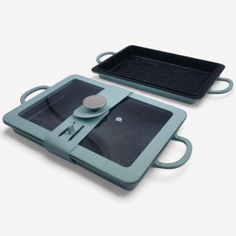 Image 120507_SEAS.jpg, Product 120-507 / Price $89.99, Curtis Stone 9" x 13" Baker Griddle and Grill Set from Curtis Stone on TSC.ca's Kitchen department