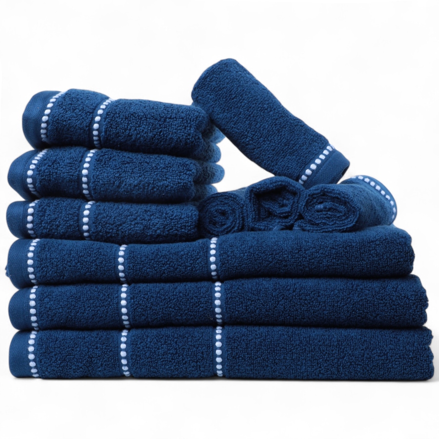 Image 120521_NVY.jpg, Product 120-521 / Price $42.88, Home Suite Essentials 10-Piece Towel Set from Home Suite on TSC.ca's Home & Garden department
