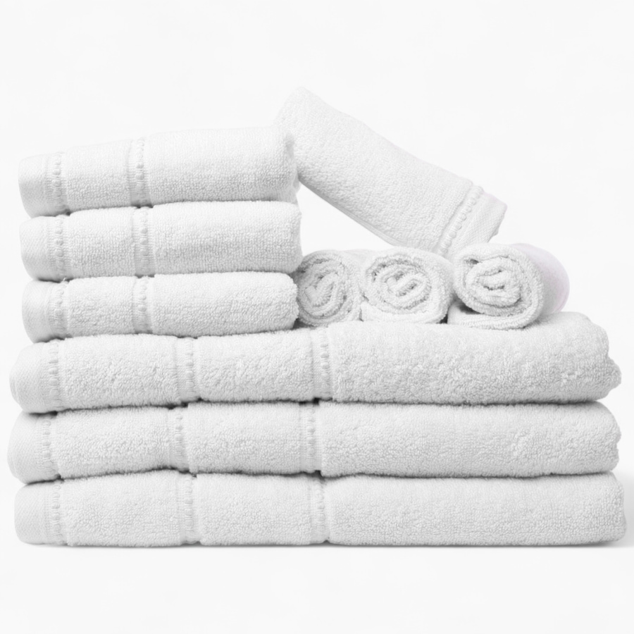 Image 120521_WHT.jpg, Product 120-521 / Price $42.88, Home Suite Essentials 10-Piece Towel Set from Home Suite on TSC.ca's Home & Garden department