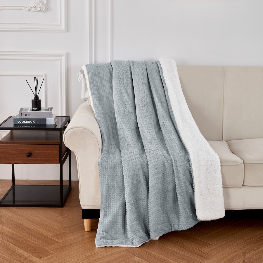 Image 120530_GRY.jpg, Product 120-530 / Price $34.99, Claro Living Home Plush Throw from Claro Living Home on TSC.ca's Home & Garden department