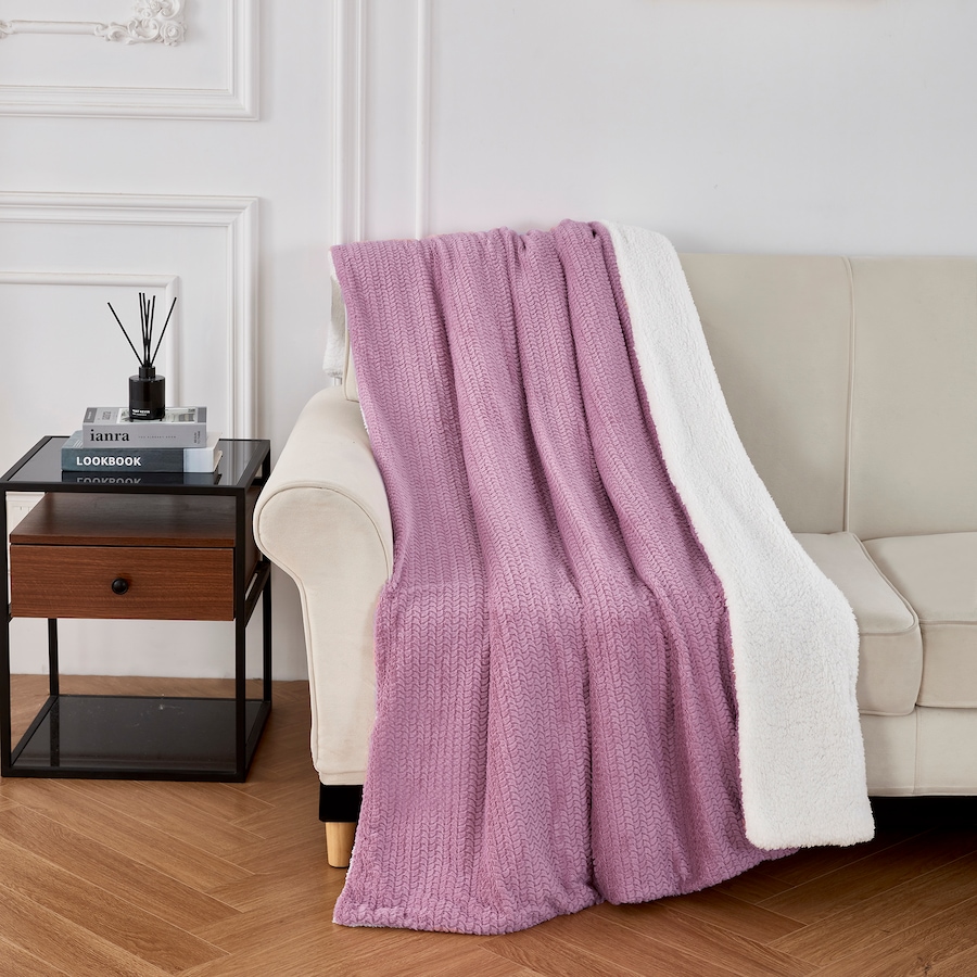 Image 120530_PNK.jpg, Product 120-530 / Price $34.99, Claro Living Home Plush Throw from Claro Living Home on TSC.ca's Home & Garden department