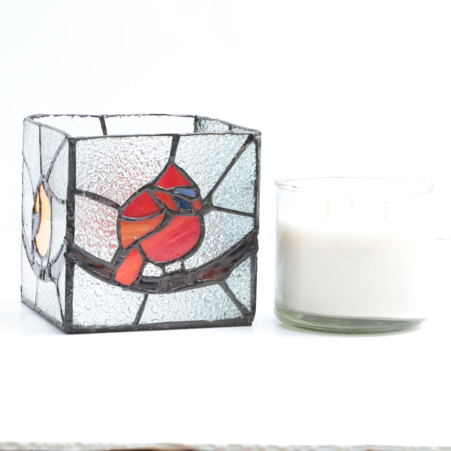 Image 120533_ALTMORE1.jpg, Product 120-533 / Price $64.88, Tiffany Style Lighting Stained Glass Bird Candleholders with Scented Candles (set of 2) from Tiffany Style Lighting on TSC.ca's Home & Garden department