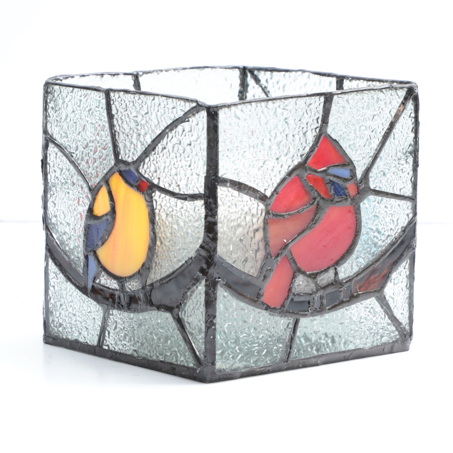 Image 120533_ALTMORE3.jpg, Product 120-533 / Price $64.88, Tiffany Style Lighting Stained Glass Bird Candleholders with Scented Candles (set of 2) from Tiffany Style Lighting on TSC.ca's Home & Garden department