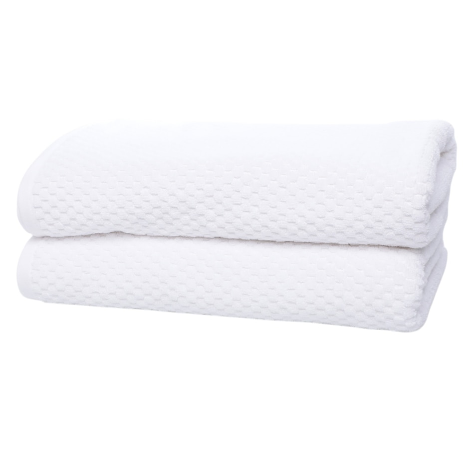 Image 120540_WHT.jpg, Product 120-540 / Price $59.99, Home Suite Jacquard Tiles Bath Sheet Set (2-pack) from Home Suite on TSC.ca's Home & Garden department