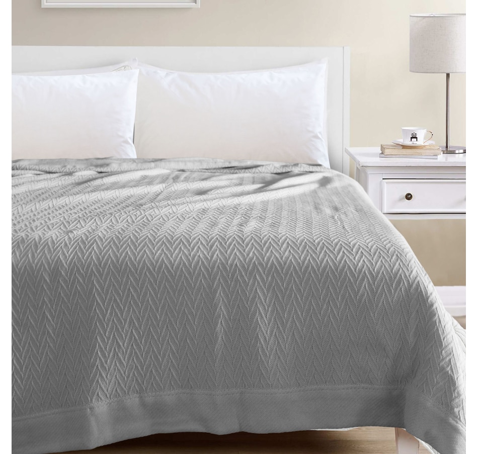 Image 120564_SIL.jpg, Product 120-564 / Price $79.99, Home Suite Essentials Cotton Blanket from Home Suite on TSC.ca's Home & Garden department