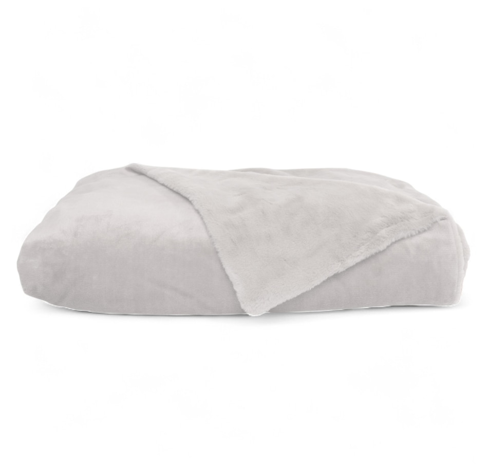 Image 120576_GRY.jpg, Product 120-576 / Price $39.99, Home Suite Luxury Solid Rabbit Faux Fur Throw from Home Suite on TSC.ca's Home & Garden department