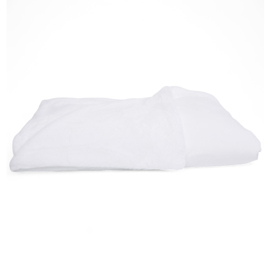 Image 120576_WHT.jpg, Product 120-576 / Price $39.99, Home Suite Luxury Solid Rabbit Faux Fur Throw from Home Suite on TSC.ca's Home & Garden department