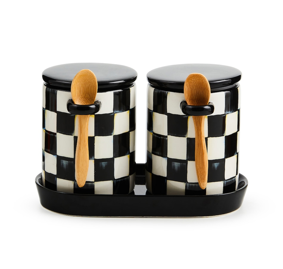 Image 120579_CRYCK.jpg, Product 120-579 / Price $86.00, MacKenzie-Childs Farmhouse Canister (set of 2) from MacKenzie Childs on TSC.ca's Kitchen department