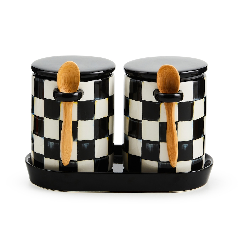 Image 120579_CRYCK.jpg, Product 120-579 / Price $86.00, MacKenzie-Childs Farmhouse Canister (set of 2) from MacKenzie Childs on TSC.ca's Kitchen department