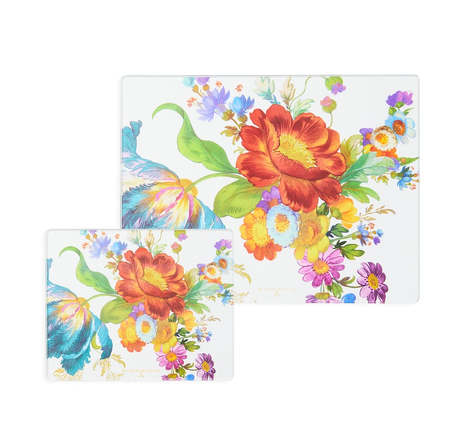 Image 120581_FLMKT.jpg, Product 120-581 / Price $86.00, MacKenzie-Childs Tempered Glass Cutting Board (set of 2) from MacKenzie Childs on TSC.ca's Kitchen department