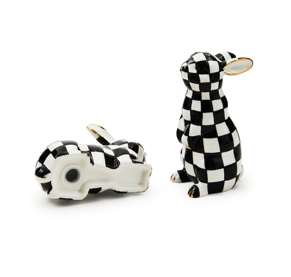 Image 120584_ALTMORE1.jpg, Product 120-584 / Price $72.00, MacKenzie-Childs Courtly Bunny Salt and Pepper Set from MacKenzie Childs on TSC.ca's Kitchen department