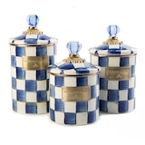 MacKenzie-Childs Hand Decorated Enamel Canisters (set of 3)