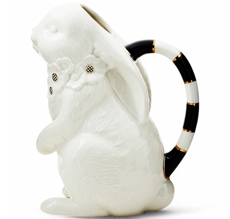 Image 120618.jpg, Product 120-618 / Price $99.88, MacKenzie-Childs White Rabbit Ceramic Pitcher from MacKenzie Childs on TSC.ca's Kitchen department