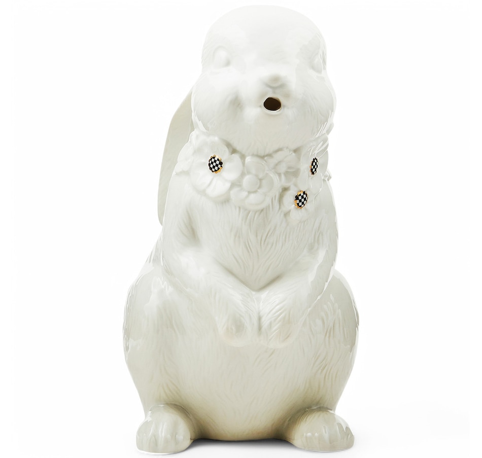 Image 120618_ALTMORE2.jpg, Product 120-618 / Price $99.88, MacKenzie-Childs White Rabbit Ceramic Pitcher from MacKenzie Childs on TSC.ca's Kitchen department