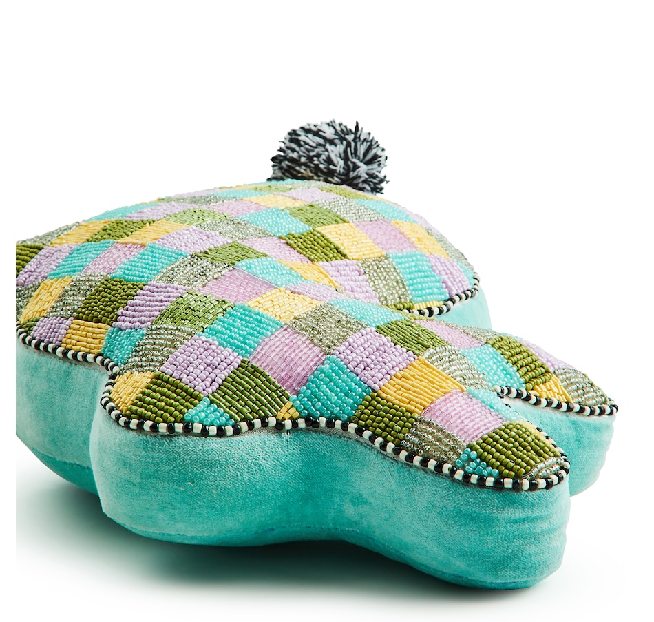 Image 120626_ALTMORE1.jpg, Product 120-626 / Price $100.00, MacKenzie-Childs Multi Check Bunny Shaped Throw Pillow from MacKenzie Childs on TSC.ca's Home & Garden department