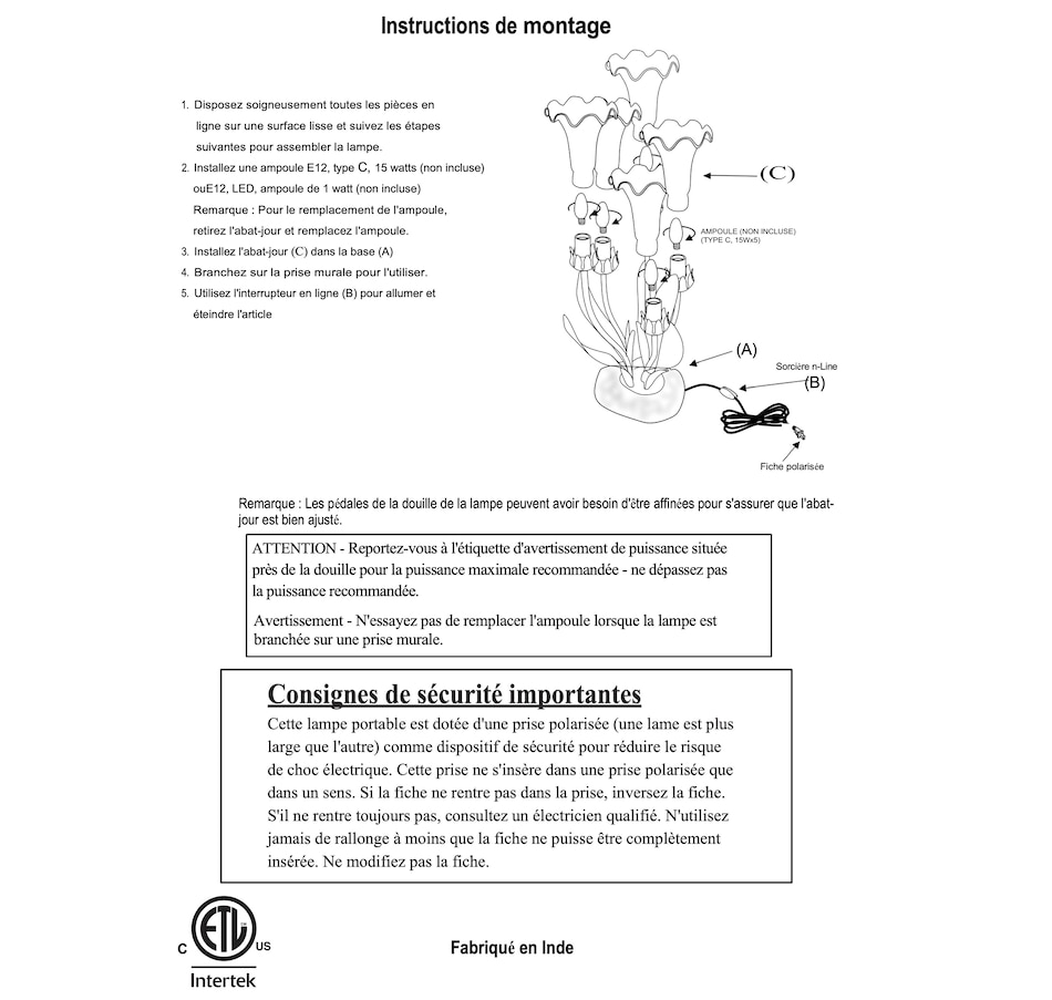 Image 120654_ALTMORE1.jpg, Product 120-654 / Price $259.99, Tiffany Style 20" Hand-Blown Glass Calla Lily Lamp from Tiffany Style Lighting on TSC.ca's Home & Garden department