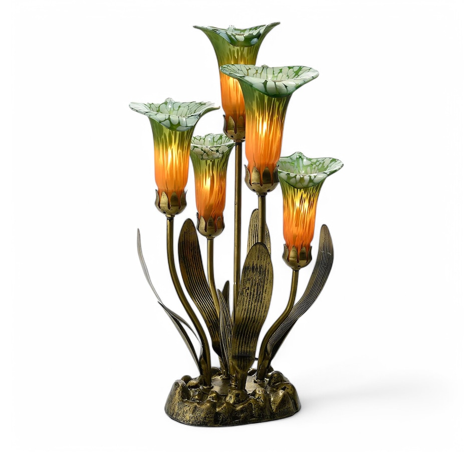 Image 120654_GRN.jpg, Product 120-654 / Price $259.99, Tiffany Style 20" Hand-Blown Glass Calla Lily Lamp from Tiffany Style Lighting on TSC.ca's Home & Garden department