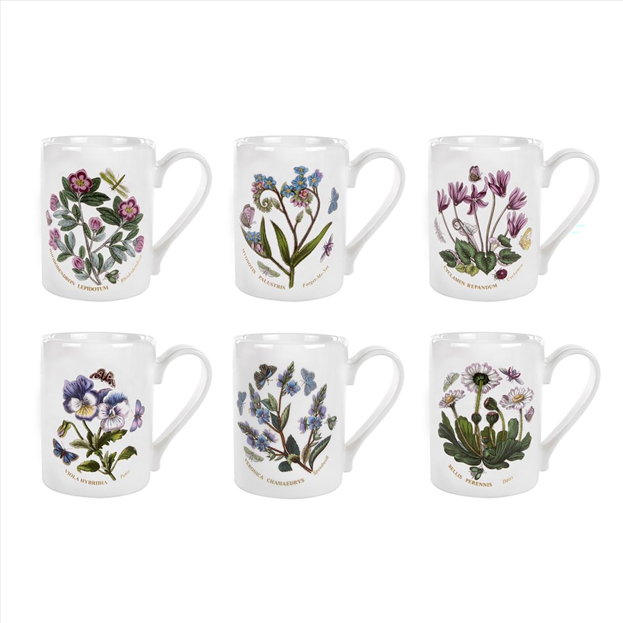 Image 120679.jpg, Product 120-679 / Price $179.99, Portmeirion Botanic Garden Coffee Mugs (set of 6) from Portmeirion - Spode on TSC.ca's Kitchen department