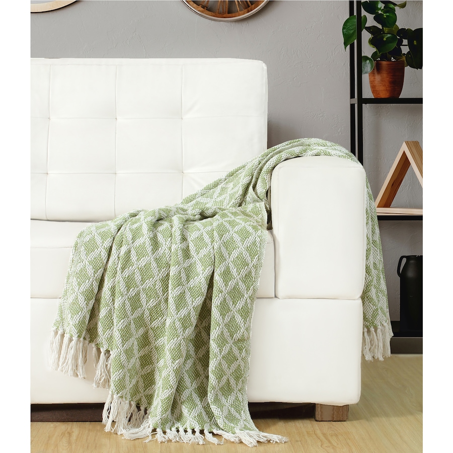 Image 120857_GRN.jpg, Product 120-857 / Price $16.88, Home Suite Cotton Poly Ogee Throw from Home Suite on TSC.ca's Home & Garden department