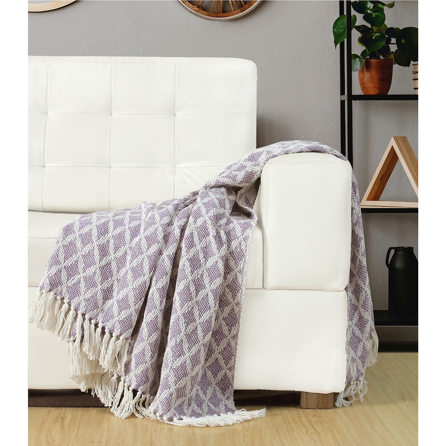 Image 120857_PUR.jpg, Product 120-857 / Price $16.88, Home Suite Cotton Poly Ogee Throw from Home Suite on TSC.ca's Home & Garden department
