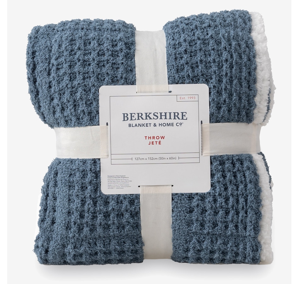 Image 120865_BLUTE.jpg, Product 120-865 / Price $49.99, Home Suite Window Pane Waffle Knit Throw from Home Suite on TSC.ca's Home & Garden department