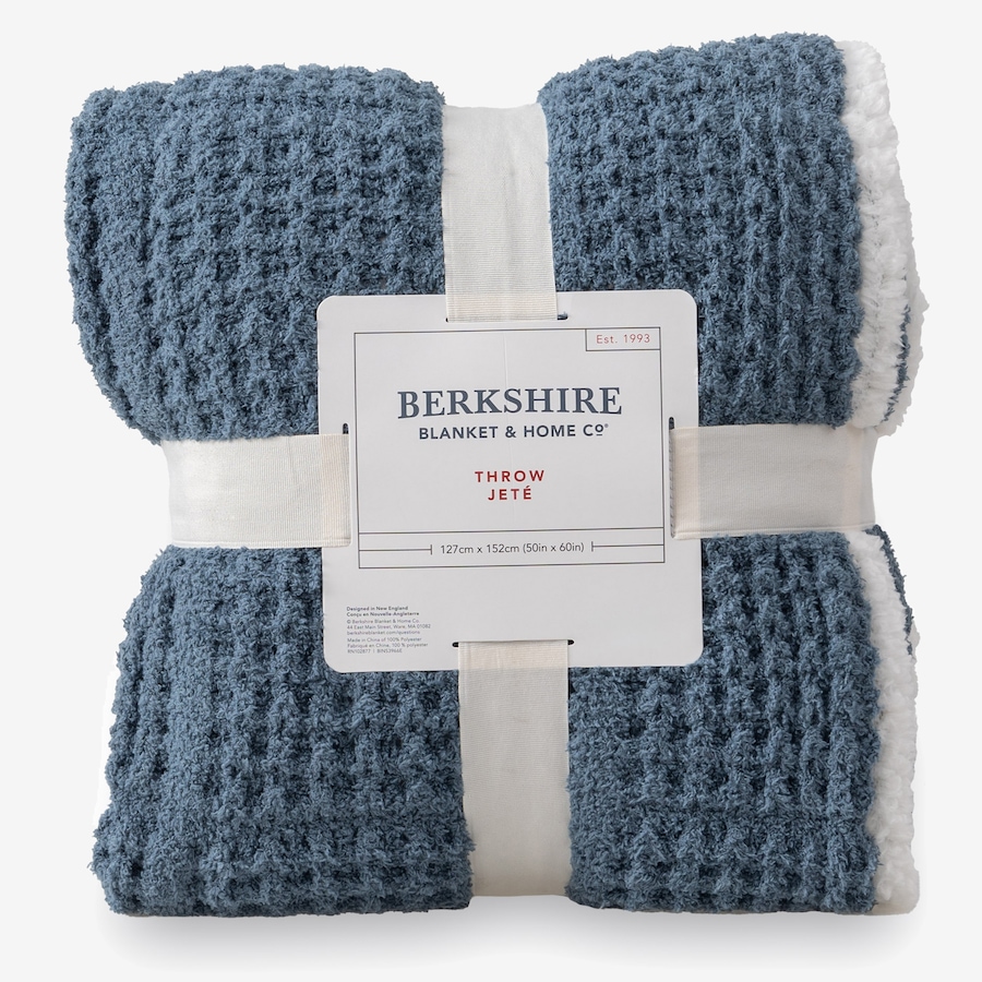 Image 120865_BLUTE.jpg, Product 120-865 / Price $28.88, Berkshire Window Pane Waffle Knit Throw from Berkshire on TSC.ca's Home & Garden department