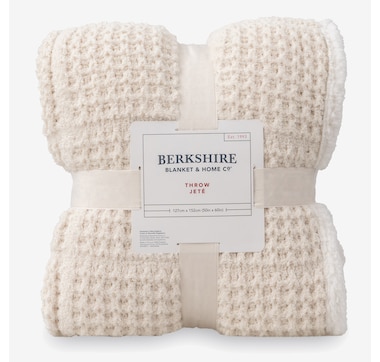 Home Suite Window Pane Waffle Knit Throw