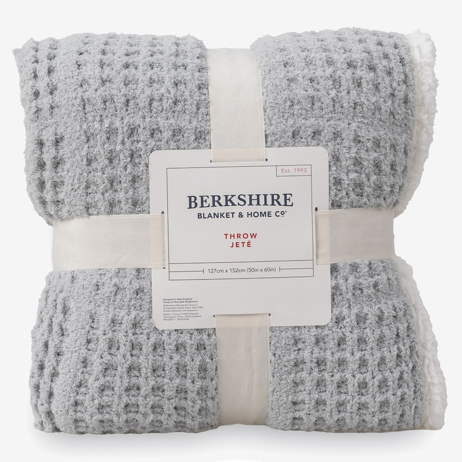 Image 120865_SIL.jpg, Product 120-865 / Price $28.88, Berkshire Window Pane Waffle Knit Throw from Berkshire on TSC.ca's Home & Garden department