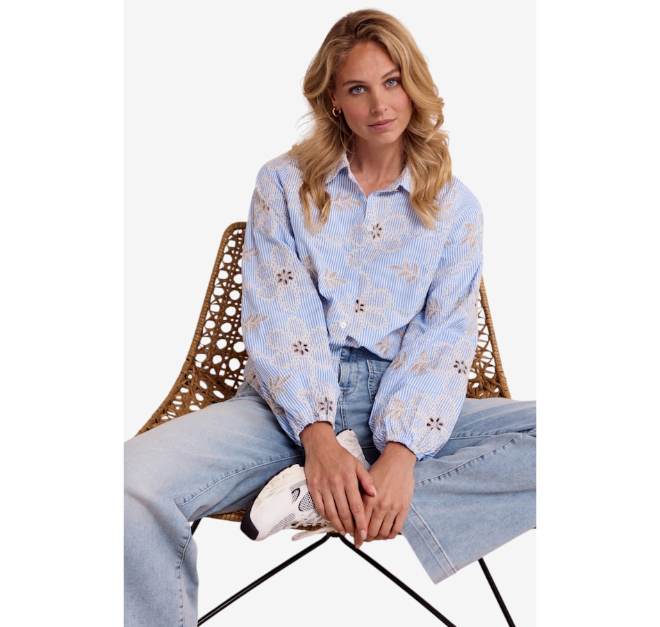 Image 120922_ALTMORE4.jpg, Product 120-922 / Price $79.88, Tramontana Flower Embroidery Blouse from Tramontana on TSC.ca's Fashion department
