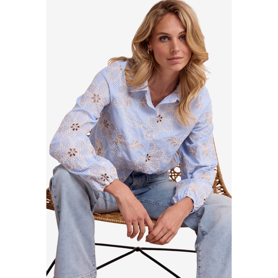 Image 120922_BRZYB.jpg, Product 120-922 / Price $79.88, Tramontana Flower Embroidery Blouse from Tramontana on TSC.ca's Fashion department