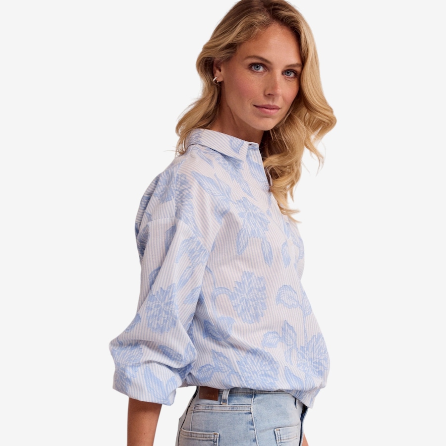 Image 120932_ALTMORE3.jpg, Product 120-932 / Price $69.88, Tramontana Flower Pattern Striped Blouse from Tramontana on TSC.ca's Fashion department
