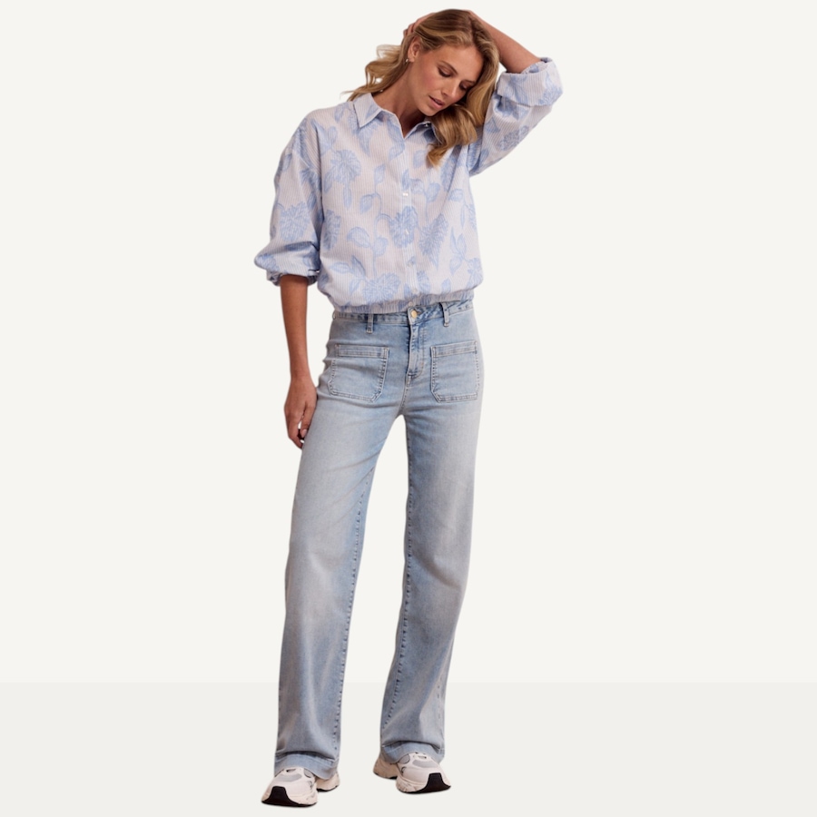 Image 120932_ALTMORE6.jpg, Product 120-932 / Price $69.88, Tramontana Flower Pattern Striped Blouse from Tramontana on TSC.ca's Fashion department