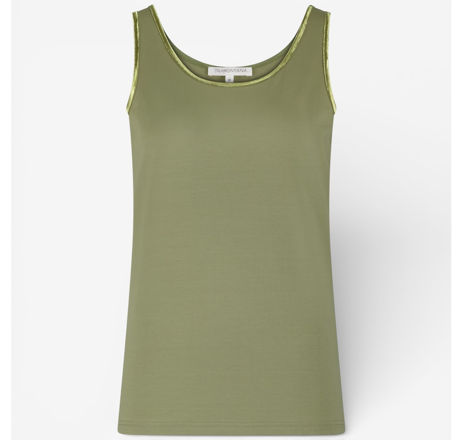 Image 120933_ALO.jpg, Product 120-933 / Price $64.00, Tramontana Lurex Tape Singlet Tank from Tramontana on TSC.ca's Fashion department