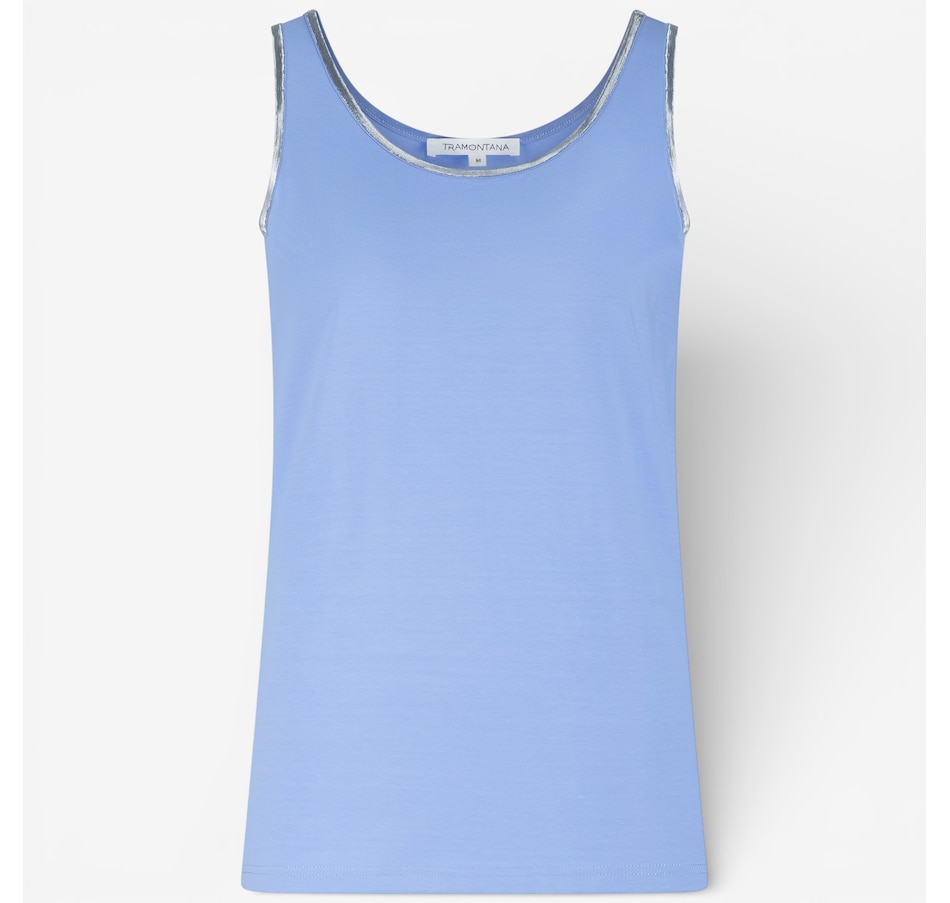 Image 120933_BRZYB.jpg, Product 120-933 / Price $64.00, Tramontana Lurex Tape Singlet Tank from Tramontana on TSC.ca's Fashion department