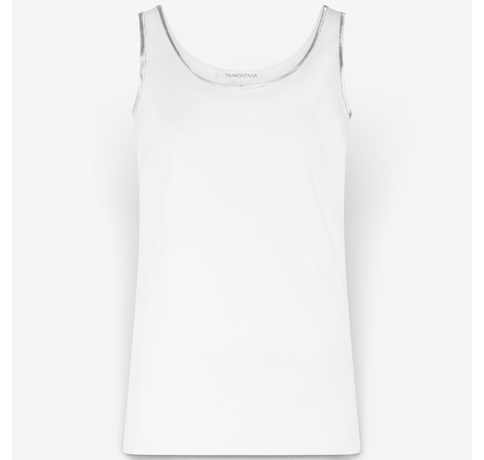 Image 120933_OWH.jpg, Product 120-933 / Price $64.00, Tramontana Lurex Tape Singlet Tank from Tramontana on TSC.ca's Fashion department