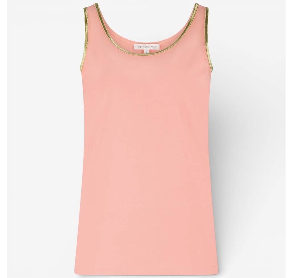 Image 120933_PCHIF.jpg, Product 120-933 / Price $64.00, Tramontana Lurex Tape Singlet Tank from Tramontana on TSC.ca's Fashion department
