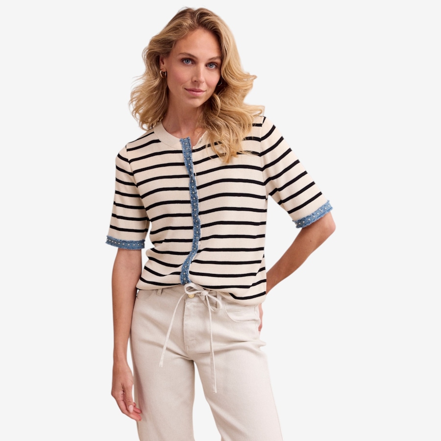Image 120938_ALTMORE5.jpg, Product 120-938 / Price $79.88, Tramontana Denim Placket Cardigan from Tramontana on TSC.ca's Fashion department