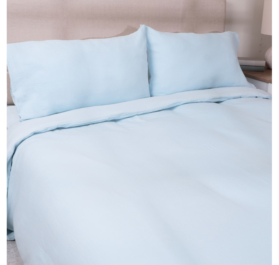 Image 120948_BLU.jpg, Product 120-948 / Price $229.99 - $249.99, Kort & Co. Cotton Muslin Duvet Cover from Kort & Co on TSC.ca's Home & Garden department