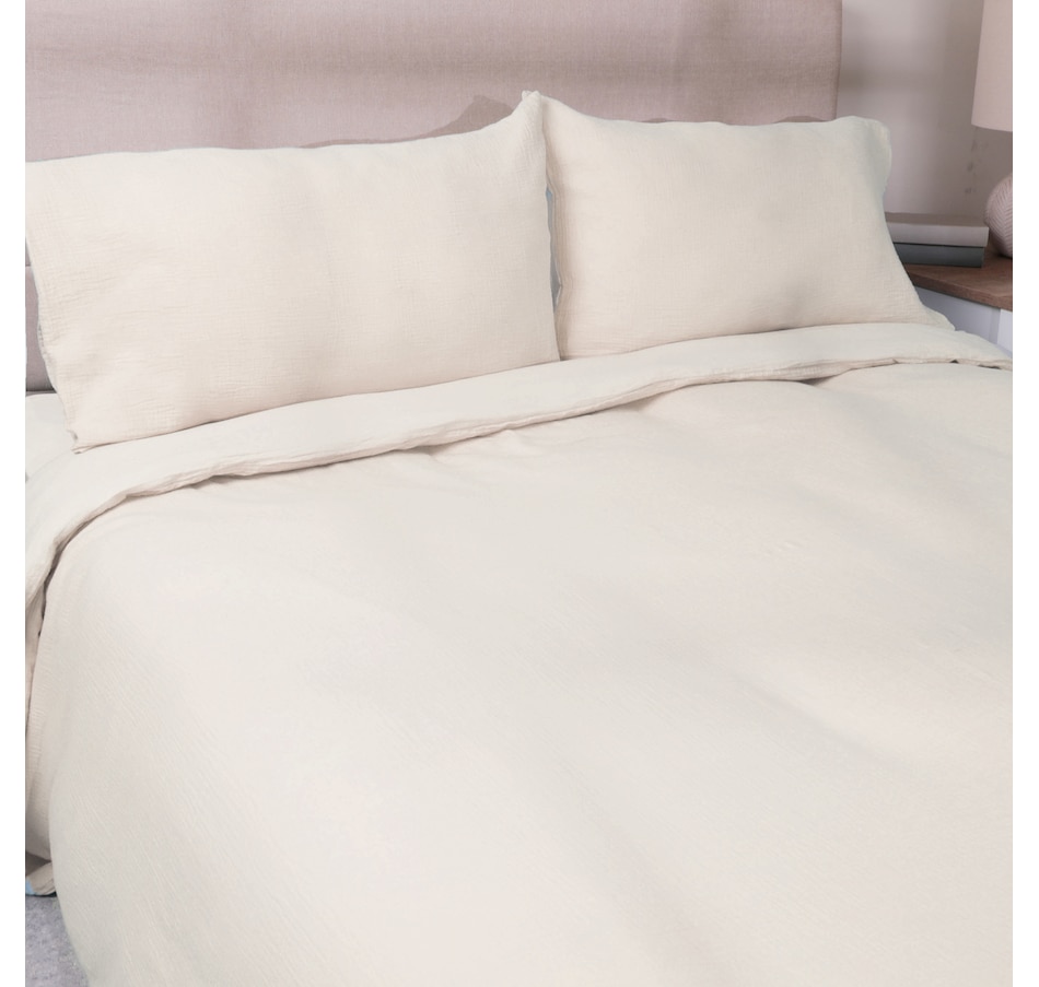 Image 120948_CRM.jpg, Product 120-948 / Price $229.99 - $249.99, Kort & Co. Cotton Muslin Duvet Cover from Kort & Co on TSC.ca's Home & Garden department