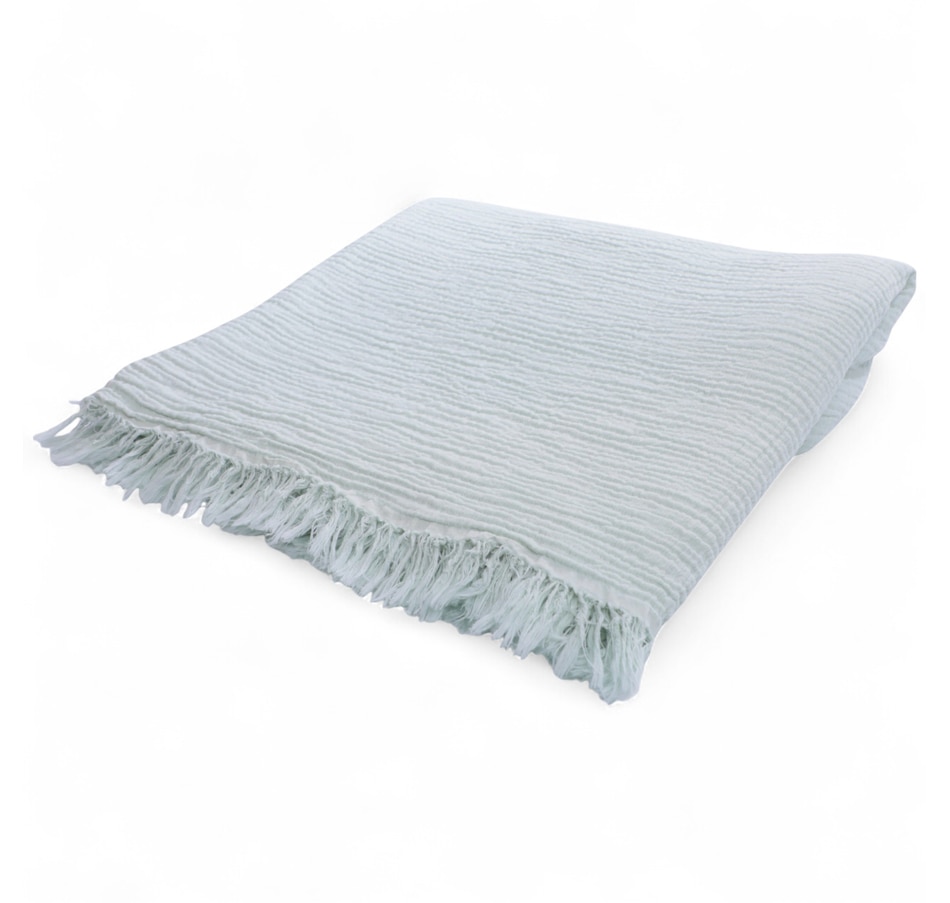 Image 120950_GRN.jpg, Product 120-950 / Price $49.99, Kort & Co. Cotton Muslin Throw from Kort & Co on TSC.ca's Home & Garden department