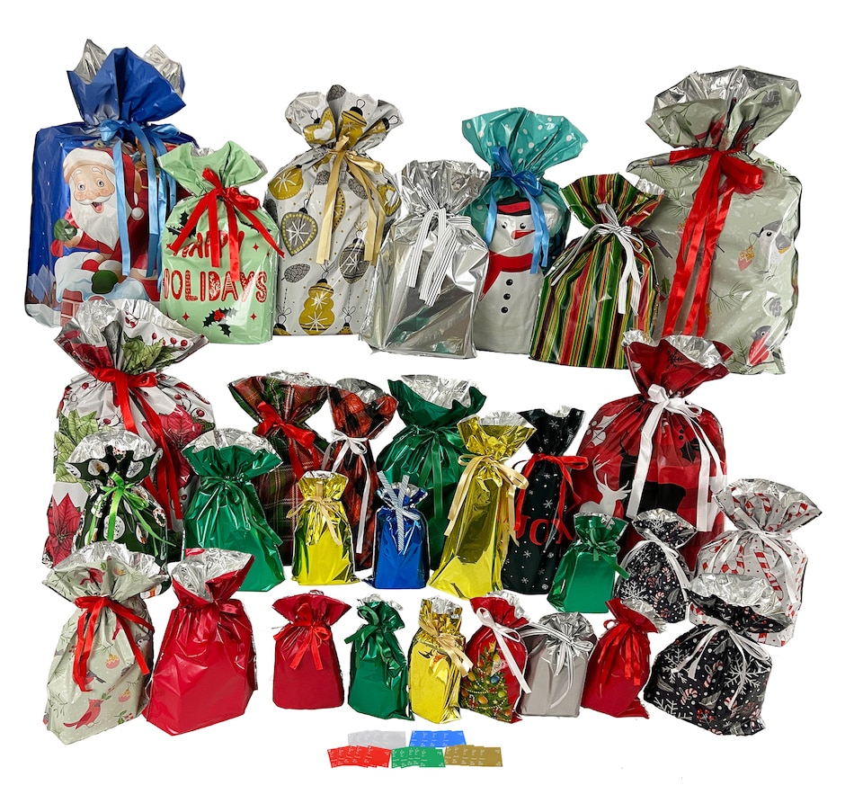 Image 120962.jpg, Product 120-962 / Price $14.99, Holiday Memories 60-Piece Drawstring Gift Bag Set from Holiday Memories on TSC.ca's Kitchen department